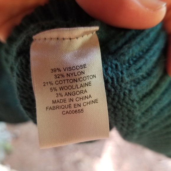 Turtleneck Sweater RW & Co Ladies Medium Dark Brown Blend w Cotton Wool Angora - Picture 3 of 9